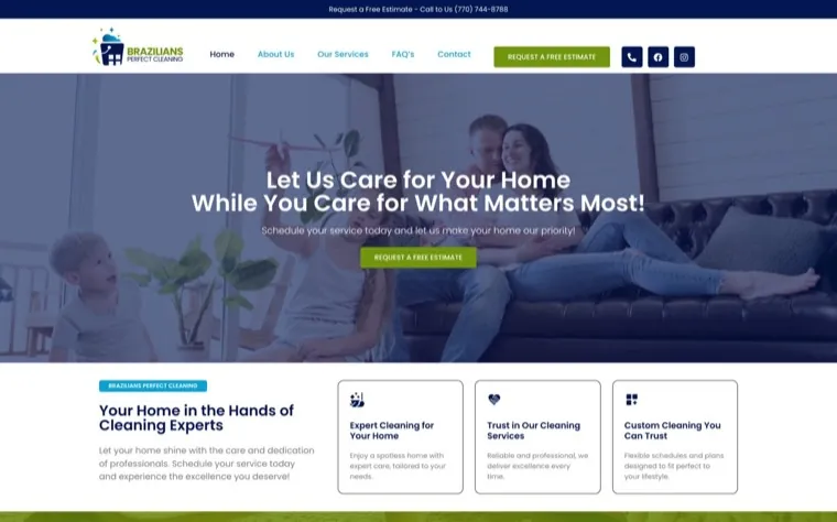 Home page of Brazilians Perfect Cleaning